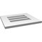 Ekena Millwork Vertical Surface Mount PVC Gable Vent: Functional, w/ 3-1/2"W x 1"P Standard Frame, 18"W x 16"H GVPVE18X1601SF - alternate 2